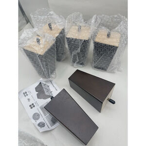 Wood Furniture Legs Sofa Legs Pack of 6 Square Couch Legs Replacement New *READ